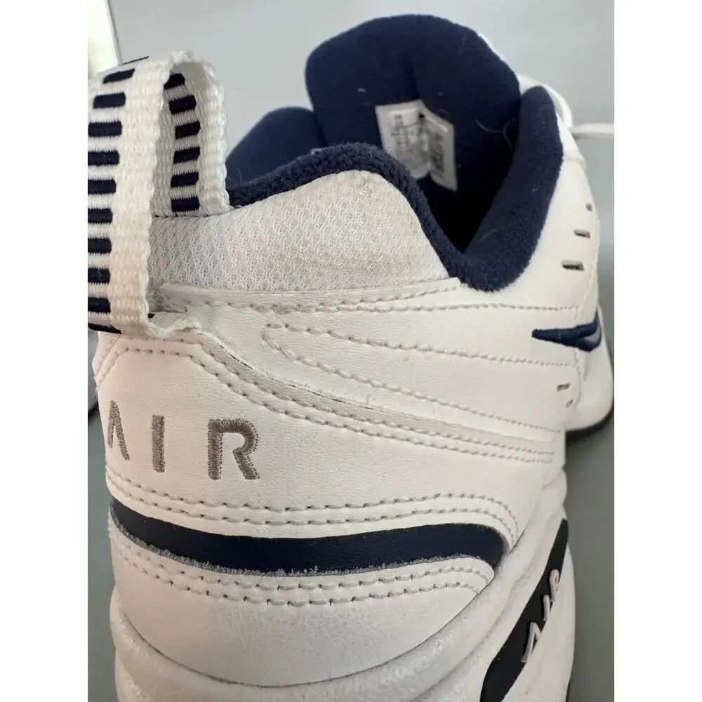 Nike Air Monarch IV Training Walking Shoes Sneakers White Navy Mens 13 (B)
